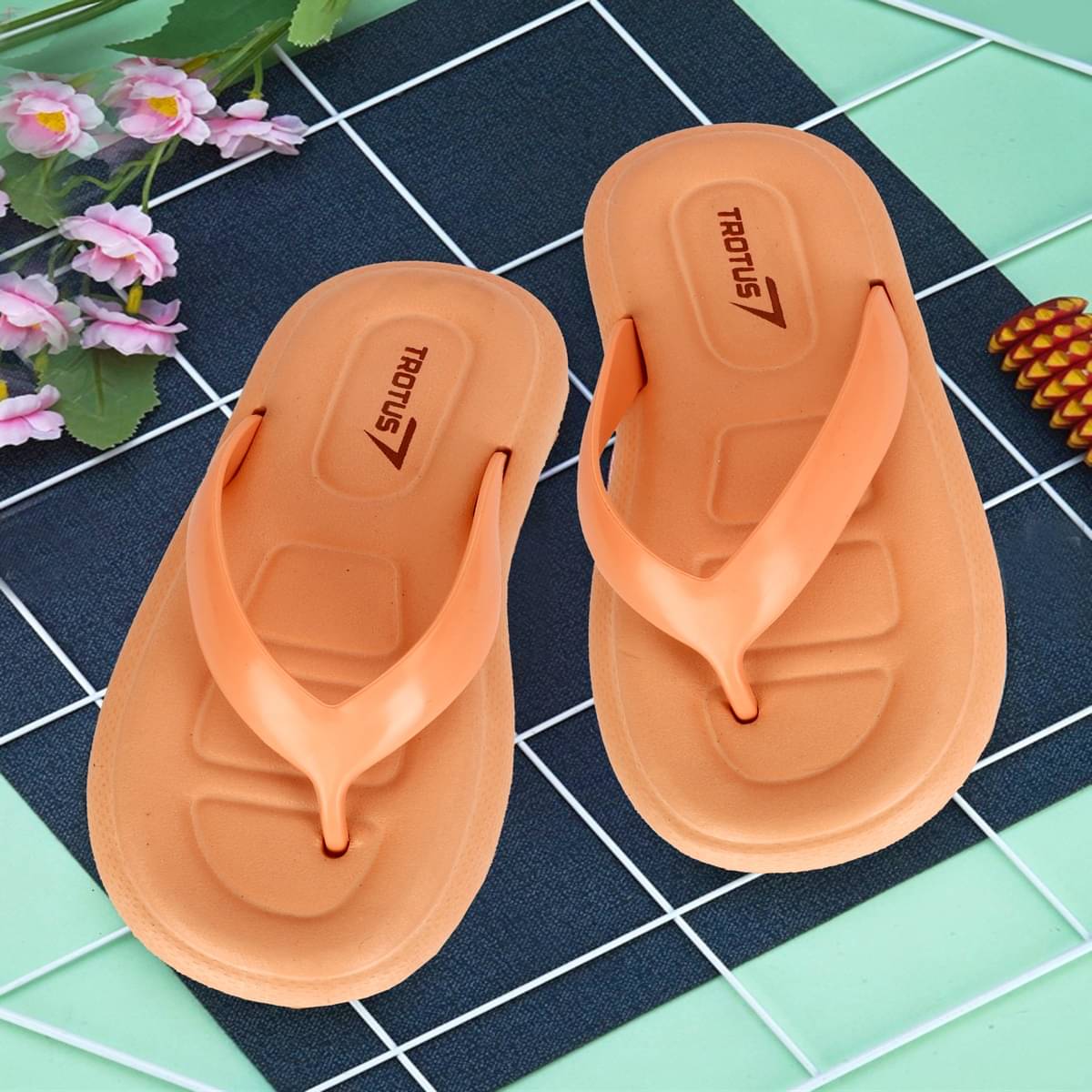     			Trotus Peach Women's Thong Flip Flop