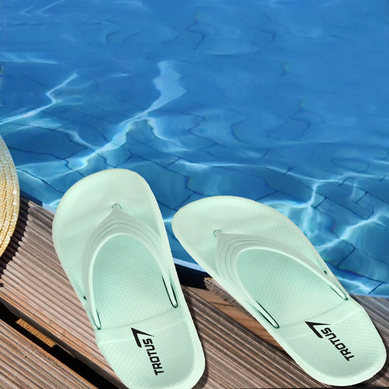     			Trotus Sea Green Women's Daily Slipper