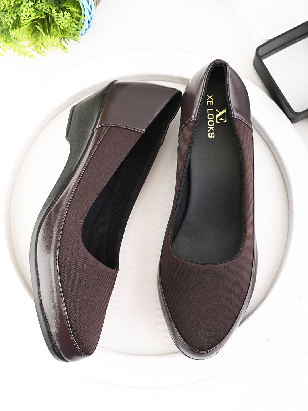     			XE Looks Brown Women's Casual Ballerinas
