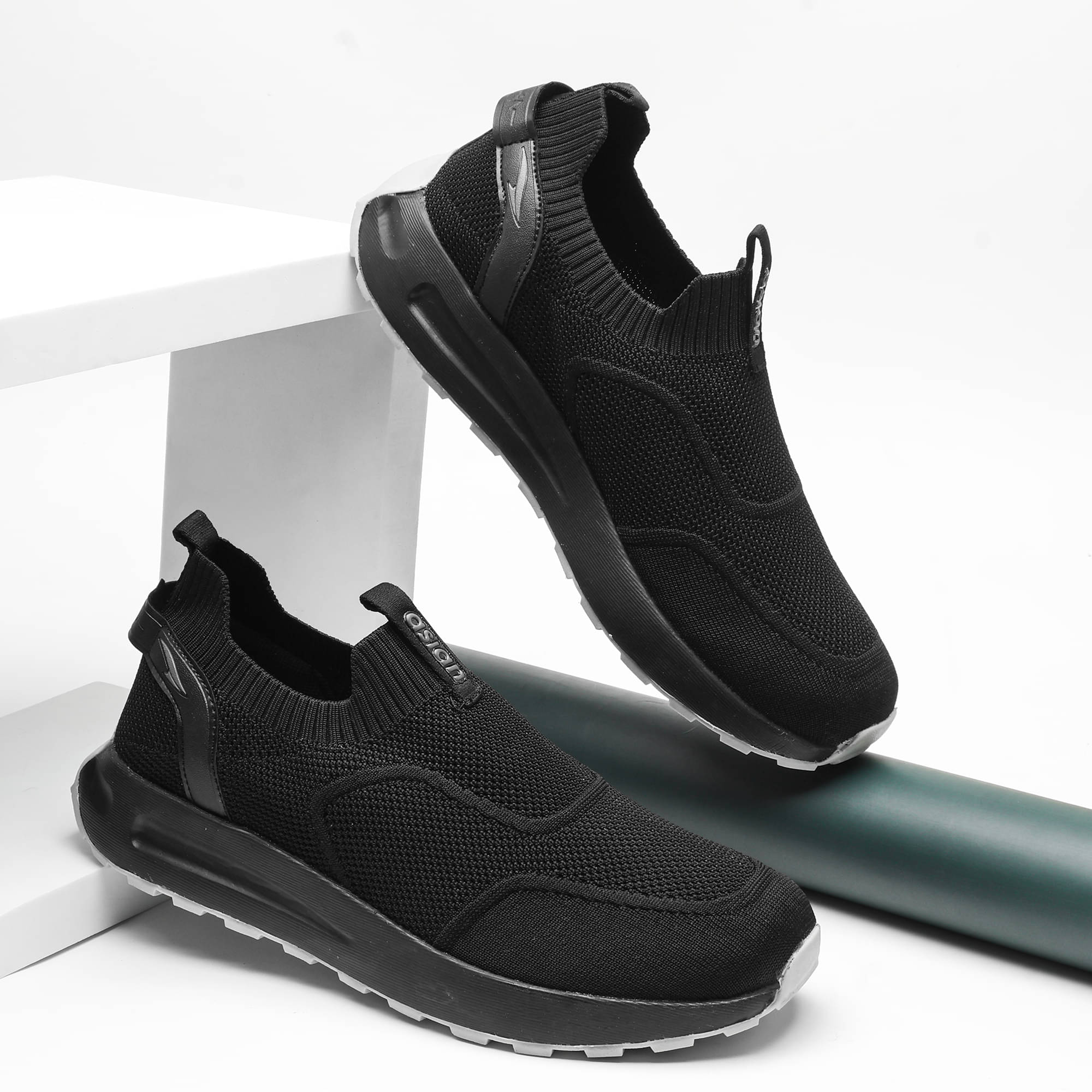 ASIAN WIND PRO-11 Black Men's Slip-on Shoes ASIAN WIND PRO-11 Black Men's Slip-on Shoes