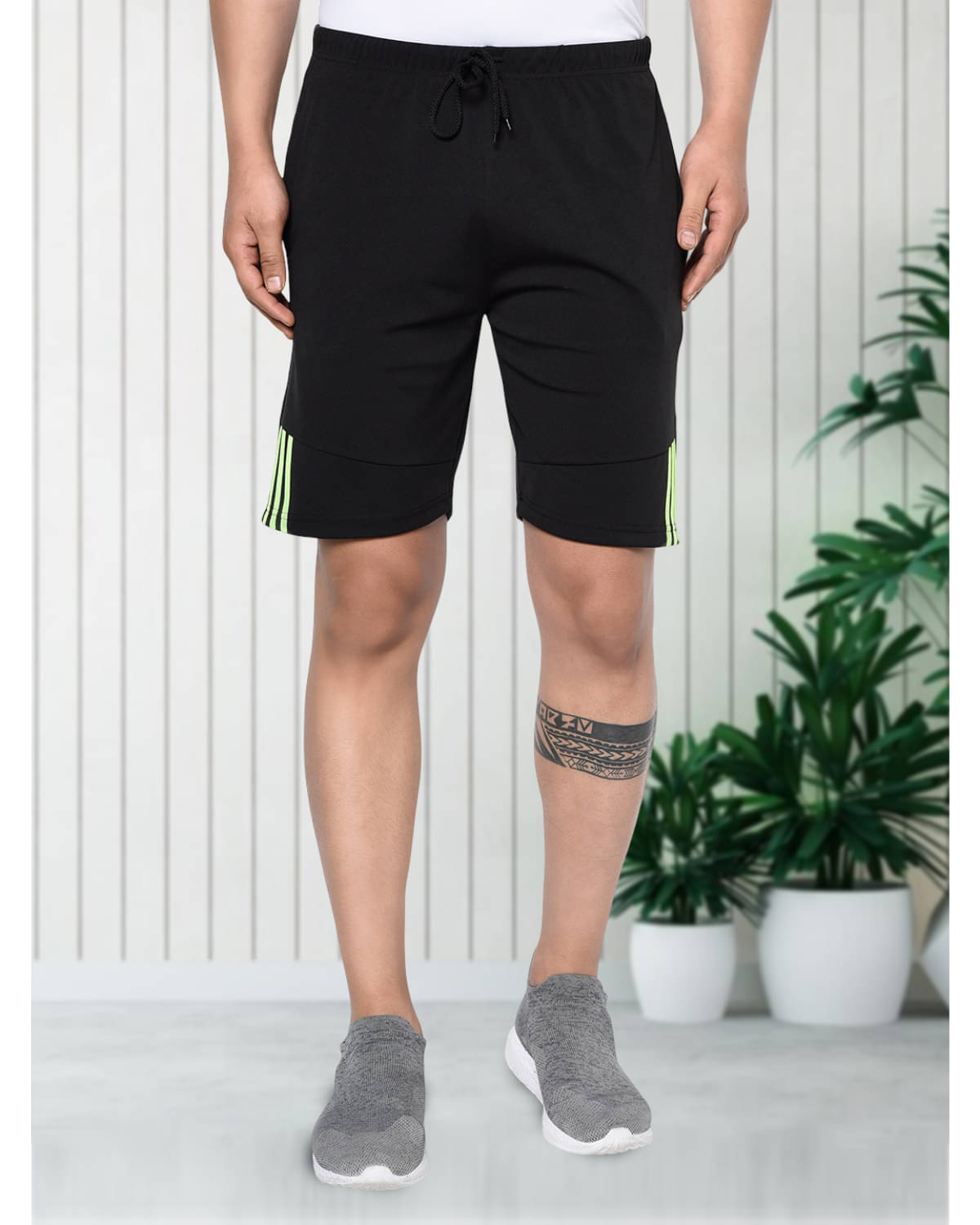 ATIGIANO APPAREL Black Lycra Men's Shorts ( Pack of 1 )     			ATIGIANO APPAREL Black Lycra Men's Shorts ( Pack of 1 )
