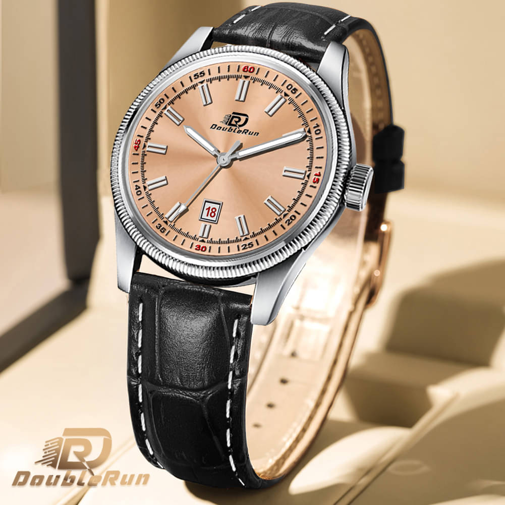     			DoubleRun Multicolor Leather Analog Men's Watch