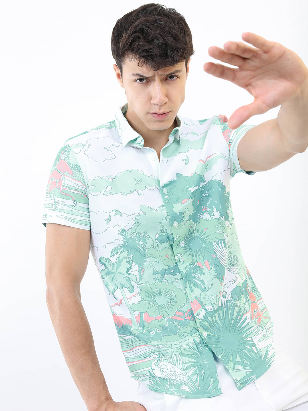 Highlander 100% Cotton Regular Fit Printed Half Sleeves Men's Casual Shirt - Multicolor ( Pack of 1 ) Highlander 100% Cotton Regular Fit Printed Half Sleeves Men's Casual Shirt - Multicolor ( Pack of 1 )