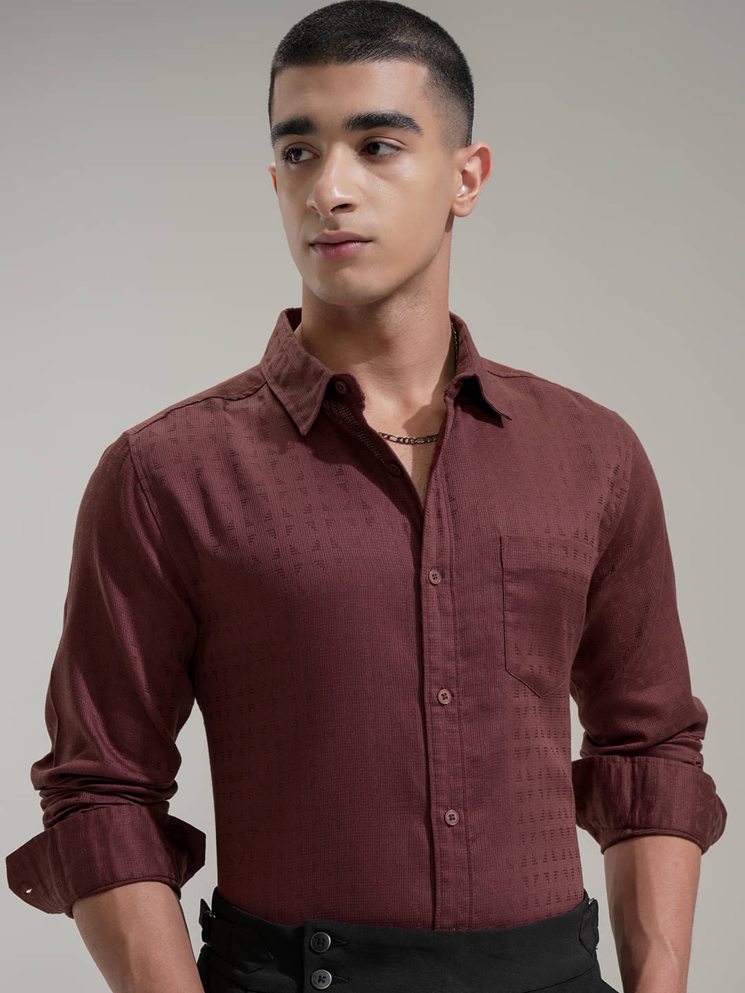     			Highlander 100% Cotton Regular Fit Self Design Full Sleeves Men's Casual Shirt - Multicolor ( Pack of 1 )