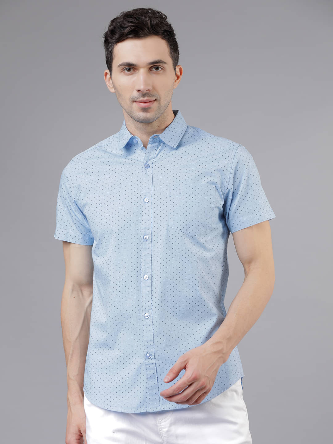     			Highlander 100% Cotton Slim Fit Printed Half Sleeves Men's Casual Shirt - Multicolor ( Pack of 1 )