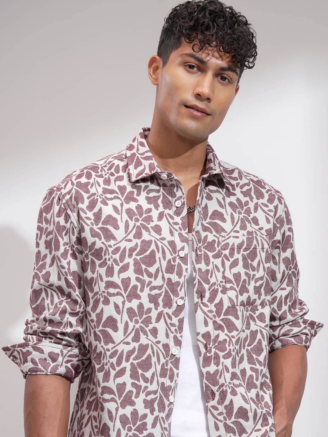     			Highlander Cotton Blend Relaxed Fit Printed Full Sleeves Men's Casual Shirt - Multicolor ( Pack of 1 )