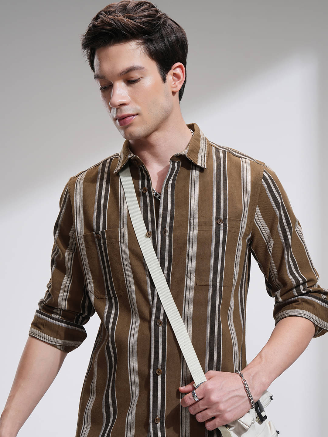 Highlander Cotton Blend Slim Fit Striped Full Sleeves Men's Casual Shirt - Multicolor ( Pack of 1 ) Highlander Cotton Blend Slim Fit Striped Full Sleeves Men's Casual Shirt - Multicolor ( Pack of 1 )