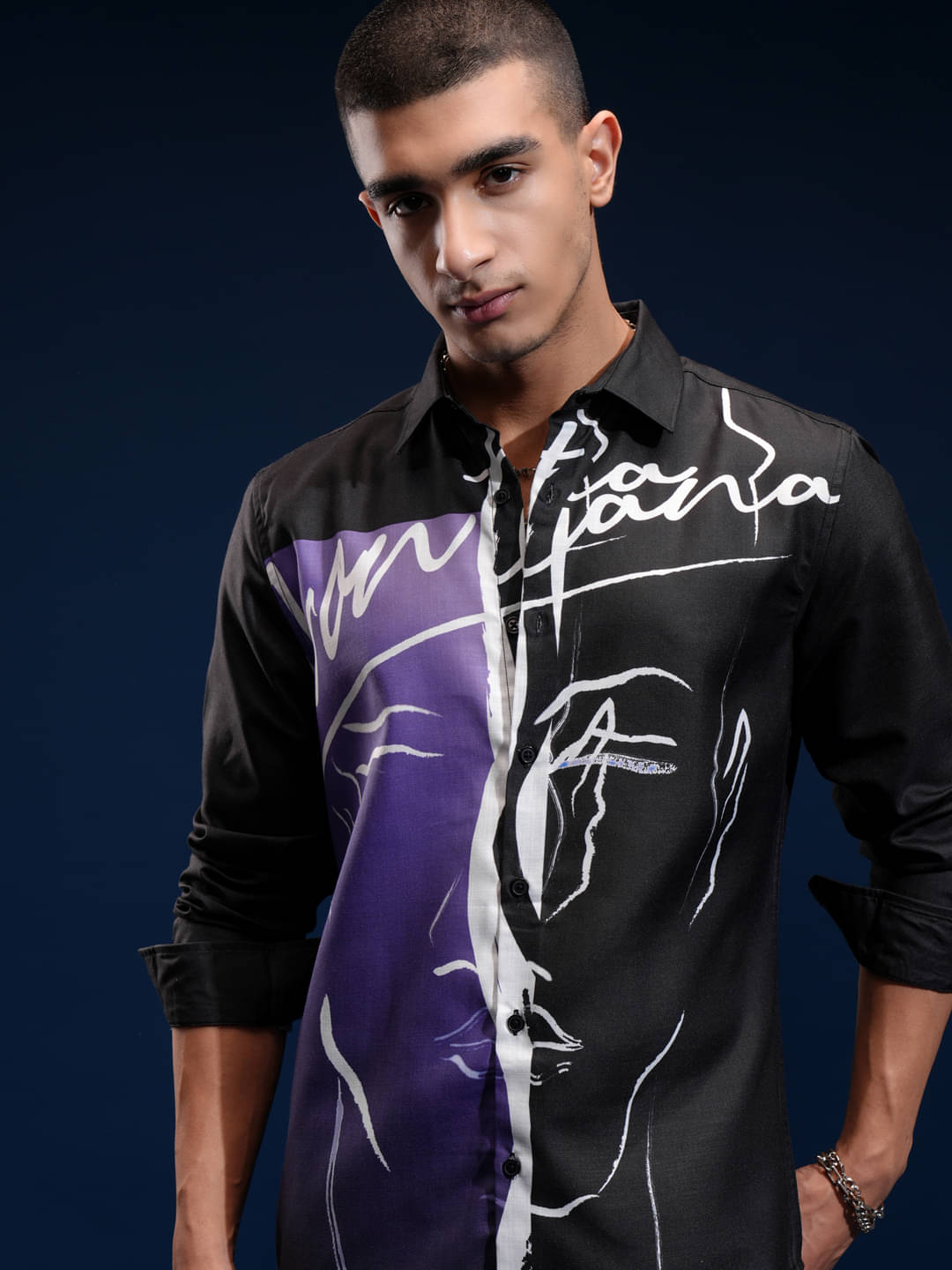 Highlander Polyester Regular Fit Printed Full Sleeves Men's Casual Shirt - Black ( Pack of 1 ) Highlander Polyester Regular Fit Printed Full Sleeves Men's Casual Shirt - Black ( Pack of 1 )