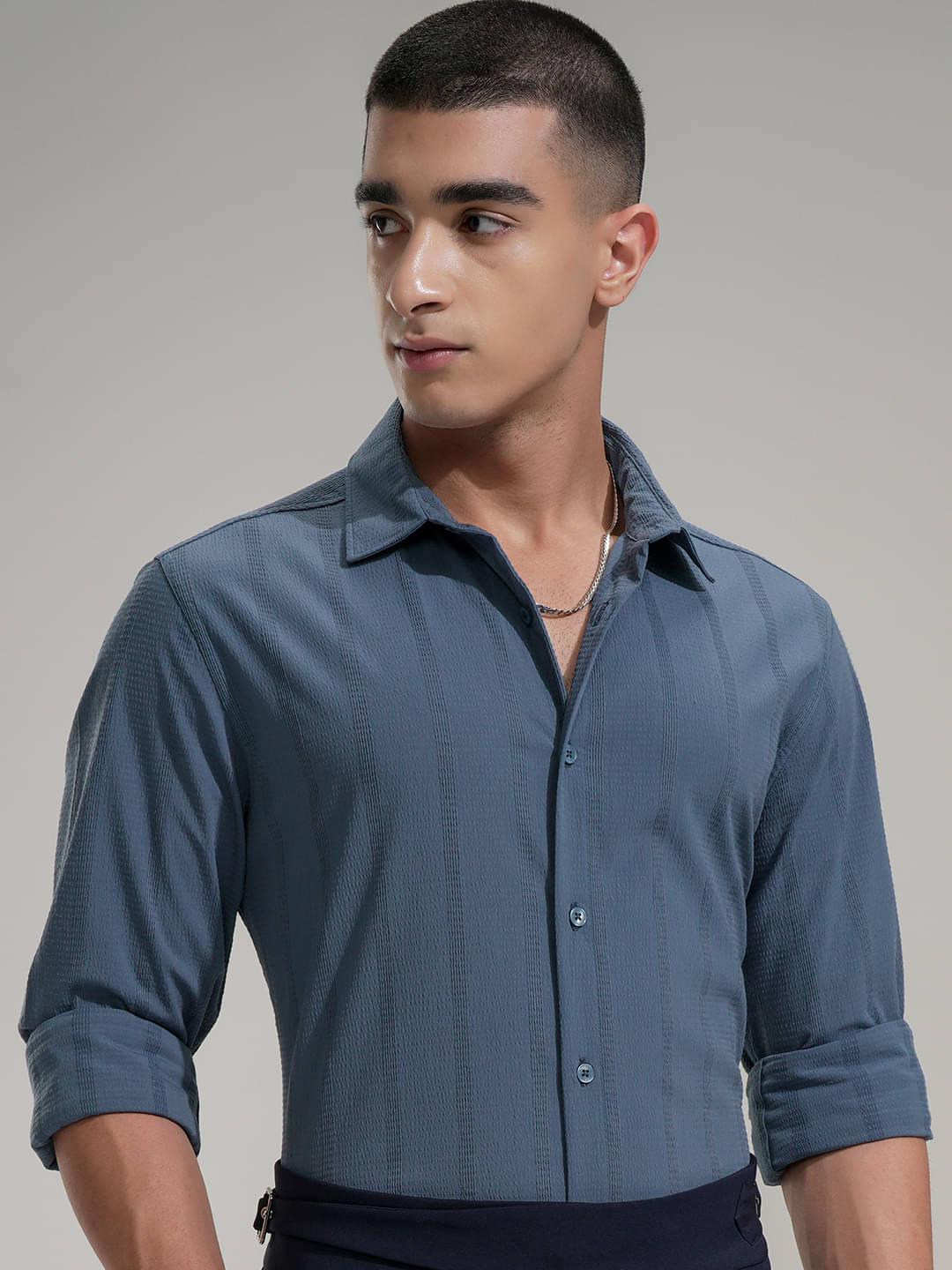 Highlander Viscose Regular Fit Self Design Full Sleeves Men's Casual Shirt - Blue ( Pack of 1 ) Highlander Viscose Regular Fit Self Design Full Sleeves Men's Casual Shirt - Blue ( Pack of 1 )