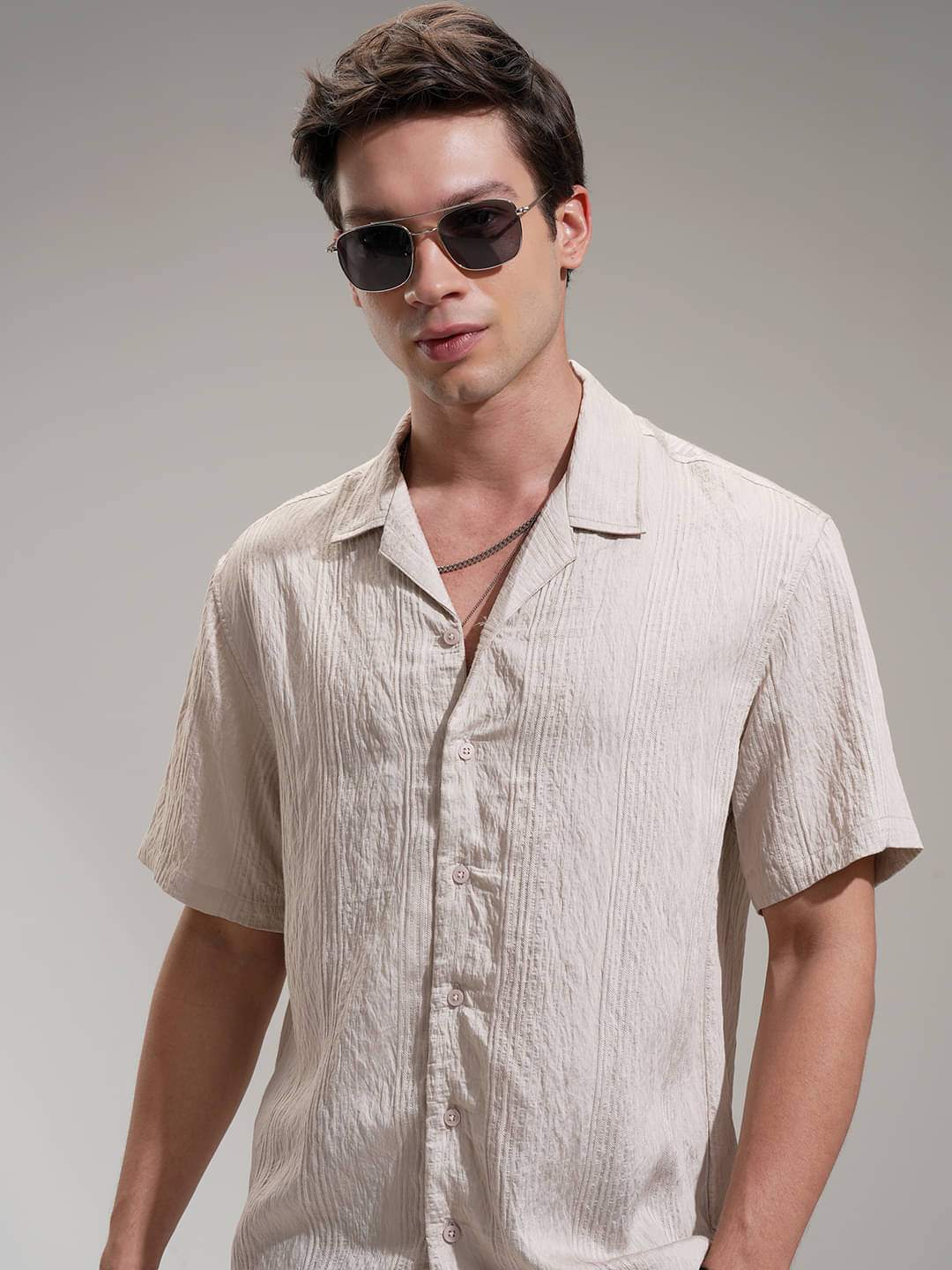 Highlander Viscose Relaxed Fit Striped Half Sleeves Men's Casual Shirt - Multicolor ( Pack of 1 ) Highlander Viscose Relaxed Fit Striped Half Sleeves Men's Casual Shirt - Multicolor ( Pack of 1 )