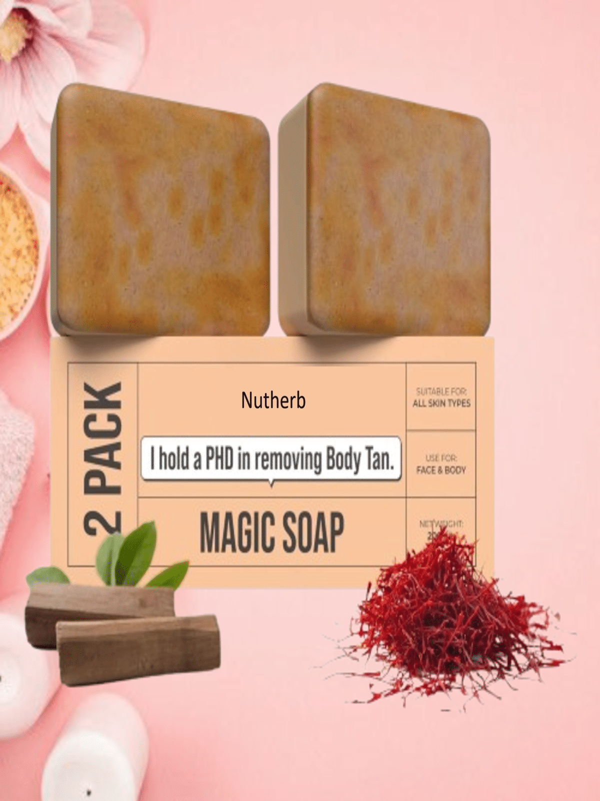     			NUTHERB Beauty New Ghar Magic Soap for All Skin Type ( Pack of 2 )