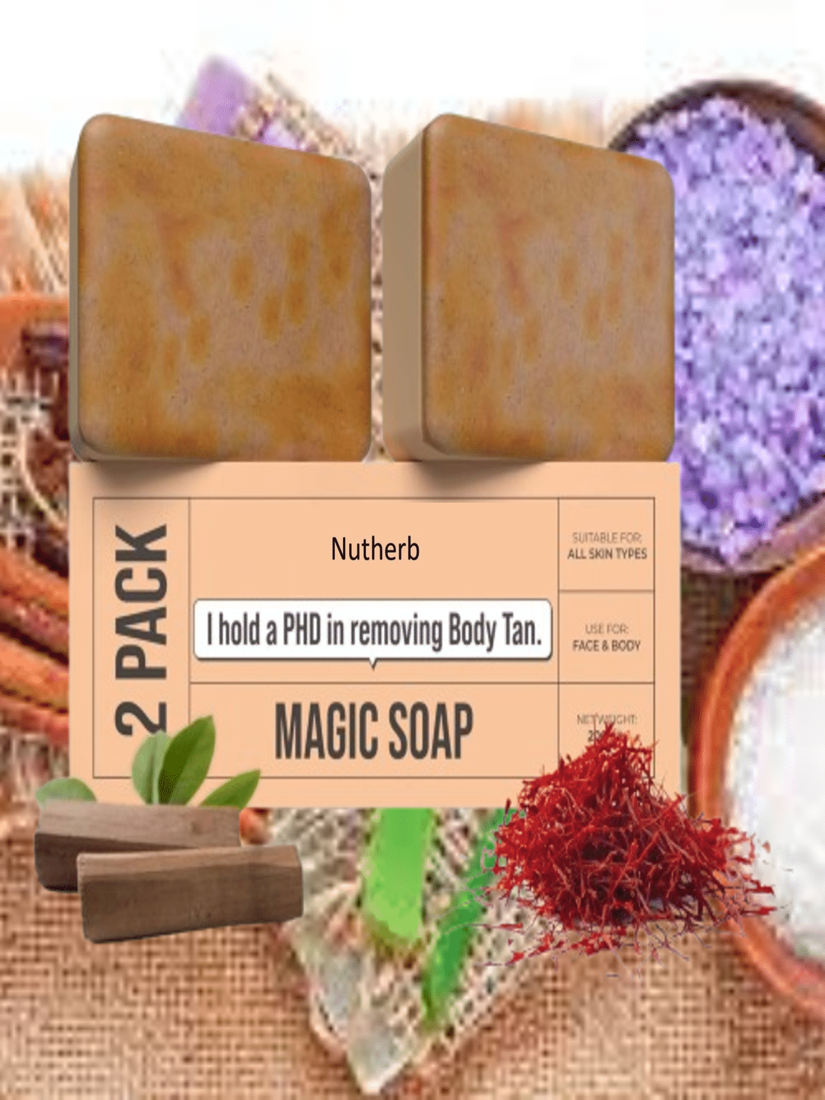     			NUTHERB Beauty New Ghar Magic Soap for All Skin Type ( Pack of 2 )