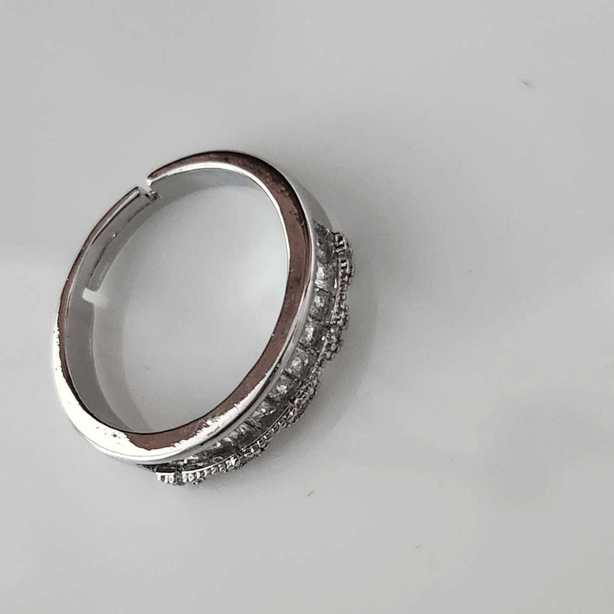     			Piu Jewels Silver Single Finger Rings ( Pack of 1 )