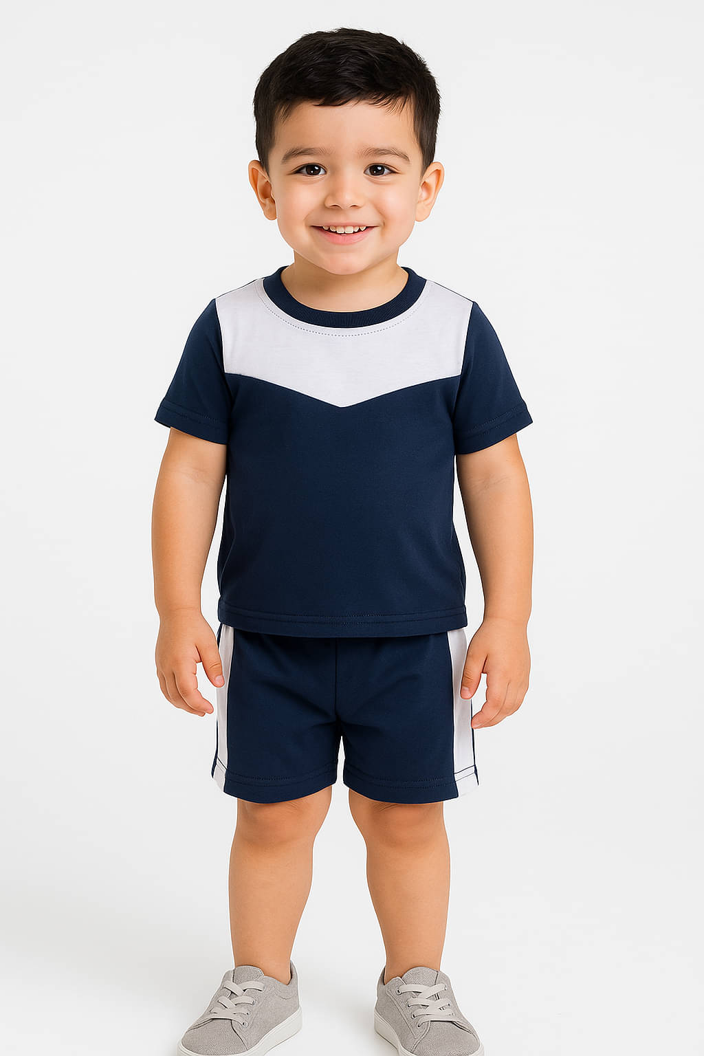     			RELANE Pack of 1 Boys Cotton Blend T-Shirt & Shorts Set ( Blue )