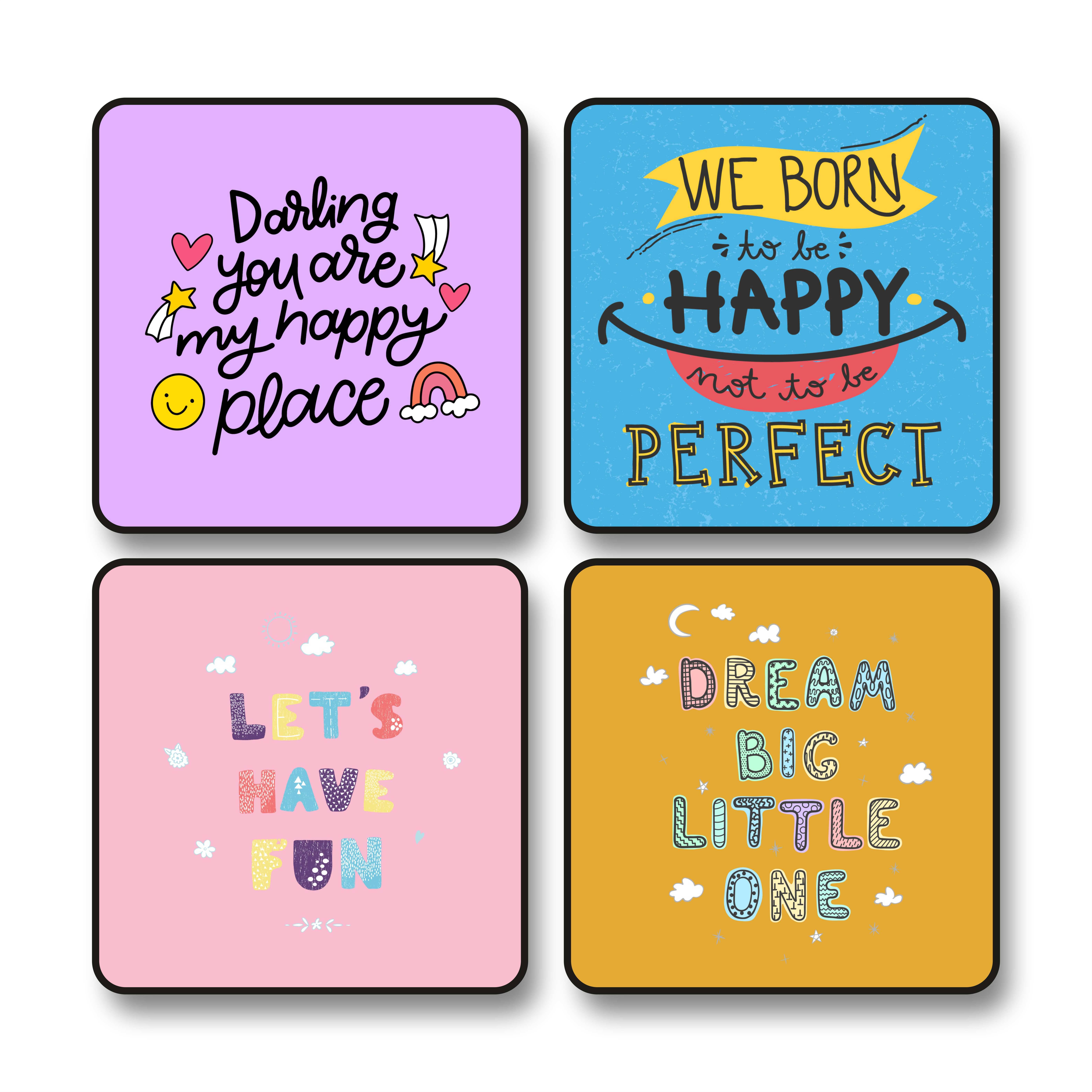 Saf Set of 4 Black Frame Kids Wall Paintings for Nursery Bedroom Playroom – Cute Colorful Quote Painting with Dream Big Happy Place Fun Typography – MDF Art Prints for Children’s Room Decor 10 x 10 Inch Saf Set of 4 Black Frame Kids Wall Paintings for Nursery Bedroom Playroom – Cute Colorful Quote Painting with Dream Big Happy Place Fun Typography – MDF Art Prints for Children’s Room Decor 10 x 10 Inch