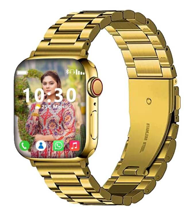     			Ultra Max Smart Watch 24k Gold 2.01 Inch HD Smartwatch Smart Watch | Sleep Monitor | Distance Tracker | Calendaring | Sedentary Reminder | Text Messaging | Pedometer | Calorie Tracker | Heart Rate Monitor Smartwatch