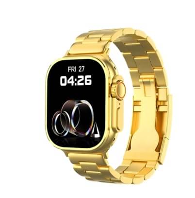     			Ultra Max Smart Watch 24k Gold 2.01 Inch HD Smartwatch Smart Watch | Sleep Monitor | Distance Tracker | Calendaring | Sedentary Reminder | Text Messaging | Pedometer | Calorie Tracker | Heart Rate Monitor Smartwatch