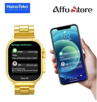     			Ultra Max Smart Watch 24k Gold 2.01 Inch HD Smartwatch Smart Watch | Sleep Monitor | Distance Tracker | Calendaring | Sedentary Reminder | Text Messaging | Pedometer | Calorie Tracker | Heart Rate Monitor Smartwatch