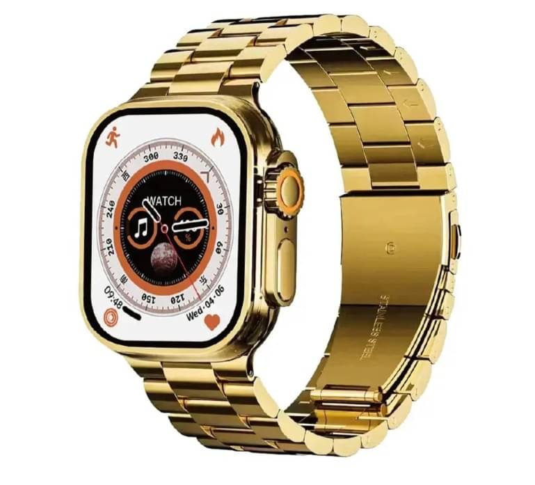     			Ultra Max Smart Watch 24k Gold 2.01 Inch HD Smartwatch Smart Watch | Sleep Monitor | Distance Tracker | Calendaring | Sedentary Reminder | Text Messaging | Pedometer | Calorie Tracker | Heart Rate Monitor Smartwatch