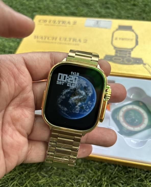     			Ultra Max Smart Watch 24k Gold 2.01 Inch HD Smartwatch Smart Watch | Sleep Monitor | Distance Tracker | Calendaring | Sedentary Reminder | Text Messaging | Pedometer | Calorie Tracker | Heart Rate Monitor Smartwatch