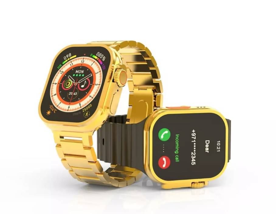     			Ultra Max Smart Watch 24k Gold 2.01 Inch HD Smartwatch Smart Watch | Sleep Monitor | Distance Tracker | Calendaring | Sedentary Reminder | Text Messaging | Pedometer | Calorie Tracker | Heart Rate Monitor Smartwatch