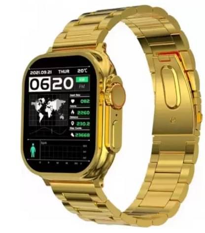     			Ultra Max Smart Watch 24k Gold 2.01 Inch HD Smartwatch Smart Watch | Sleep Monitor | Distance Tracker | Calendaring | Sedentary Reminder | Text Messaging | Pedometer | Calorie Tracker | Heart Rate Monitor Smartwatch