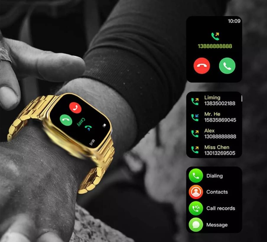Ultra Max Smart Watch 24k Gold 2.01 Inch HD Smartwatch Smart Watch | Sleep Monitor | Distance Tracker | Calendaring | Sedentary Reminder | Text Messaging | Pedometer | Calorie Tracker | Heart Rate Monitor Smartwatch     			Ultra Max Smart Watch 24k Gold 2.01 Inch HD Smartwatch Smart Watch | Sleep Monitor | Distance Tracker | Calendaring | Sedentary Reminder | Text Messaging | Pedometer | Calorie Tracker | Heart Rate Monitor Smartwatch