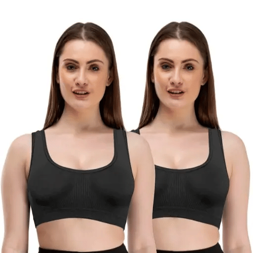 ZEESOK Pack of 2 Silk Non Padded T-Shirt Bra For Women ( Black )     			ZEESOK Pack of 2 Silk Non Padded T-Shirt Bra For Women ( Black )