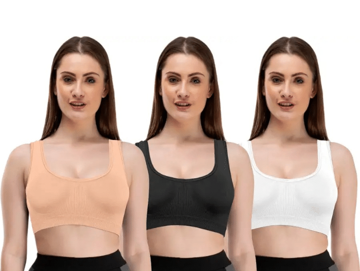 ZEESOK Pack of 3 Cotton Blend Non Padded T-Shirt Bra For Women ( Multicolor ) ZEESOK Pack of 3 Cotton Blend Non Padded T-Shirt Bra For Women ( Multicolor )