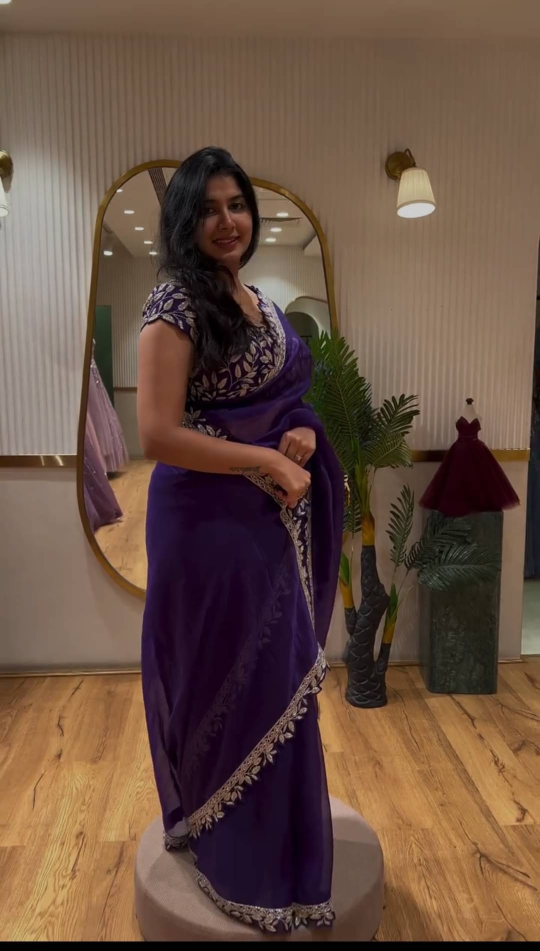 A TO Z CART Silk Embroidered Saree With Unstitched Blouse Piece ( Purple ) A TO Z CART Silk Embroidered Saree With Unstitched Blouse Piece ( Purple )