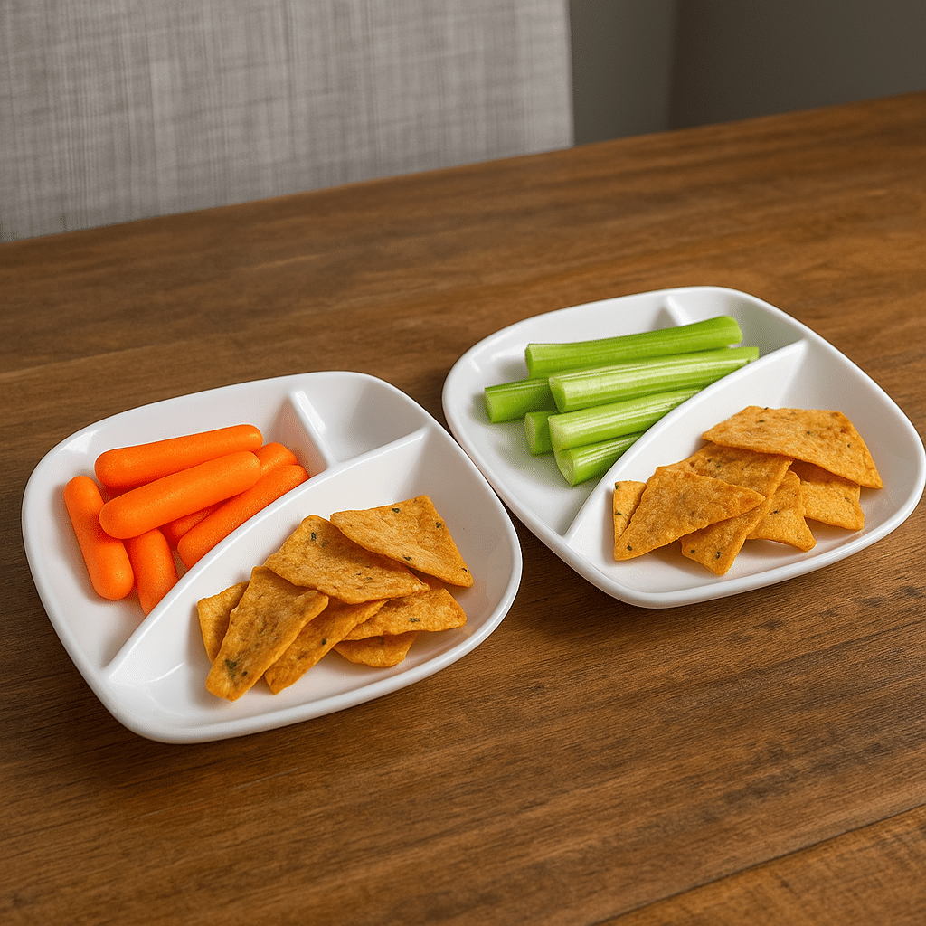     			Baskety 2 Pcs Plastic White Dessert Plate