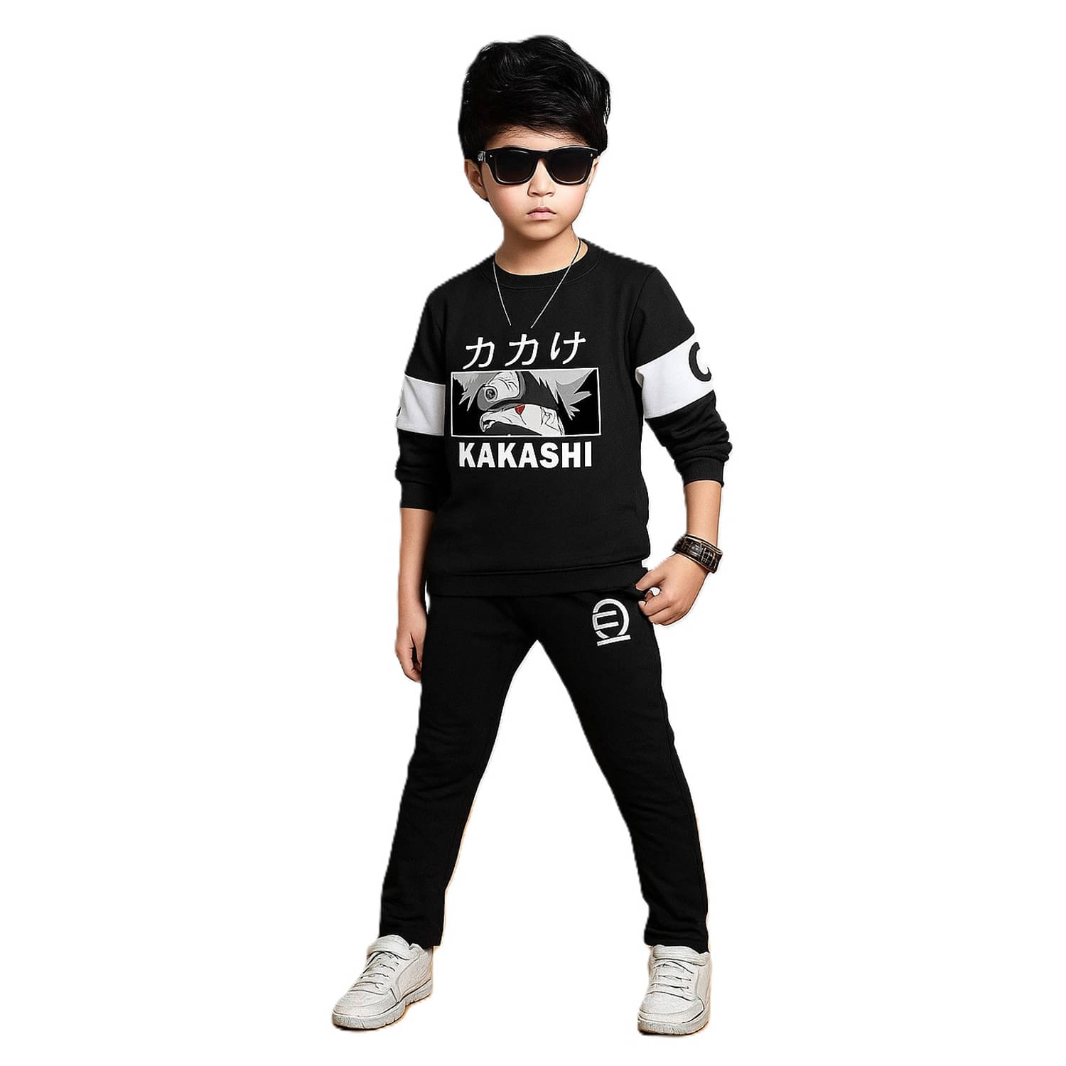     			Billyball Pack of 1 Unisex Cotton T-Shirt & Trackpants Set ( Black )