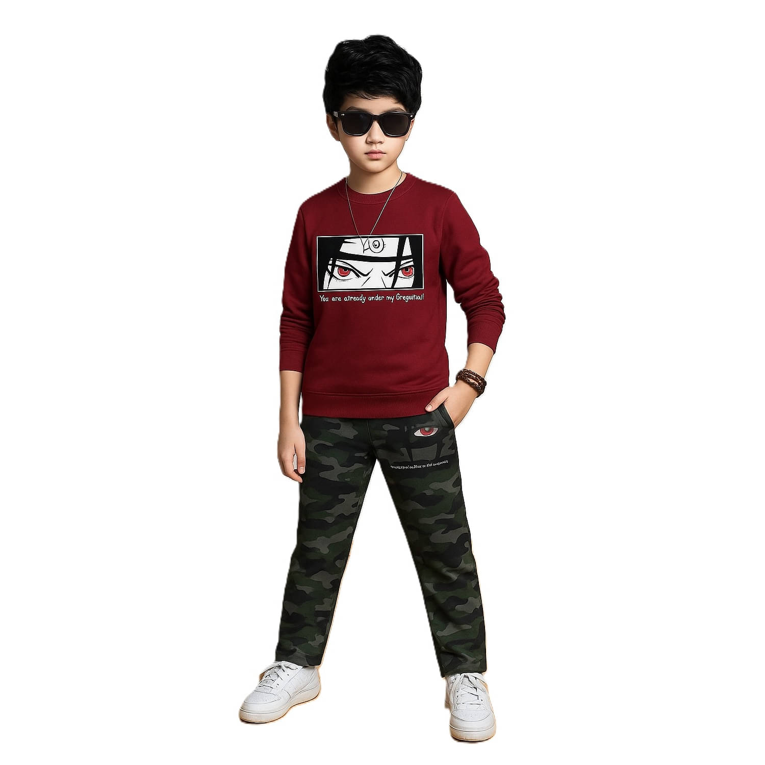     			Billyball Pack of 1 Unisex Cotton T-Shirt & Trackpants Set ( Maroon )