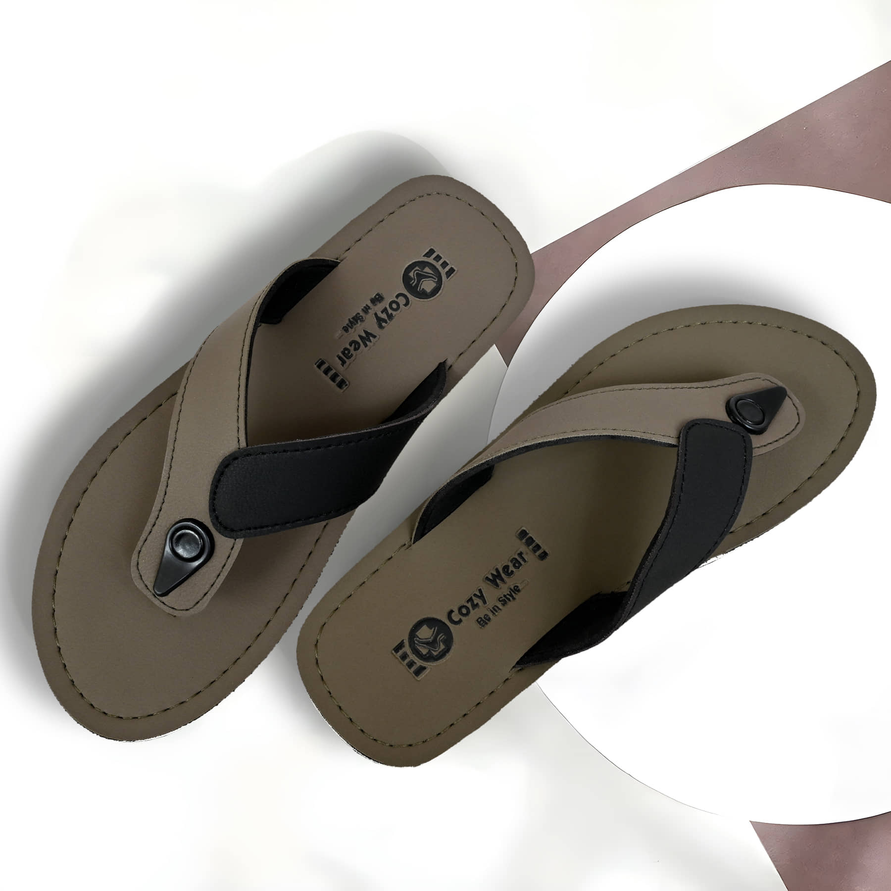 Cozy Wear Green Men's Thong Flip Flop