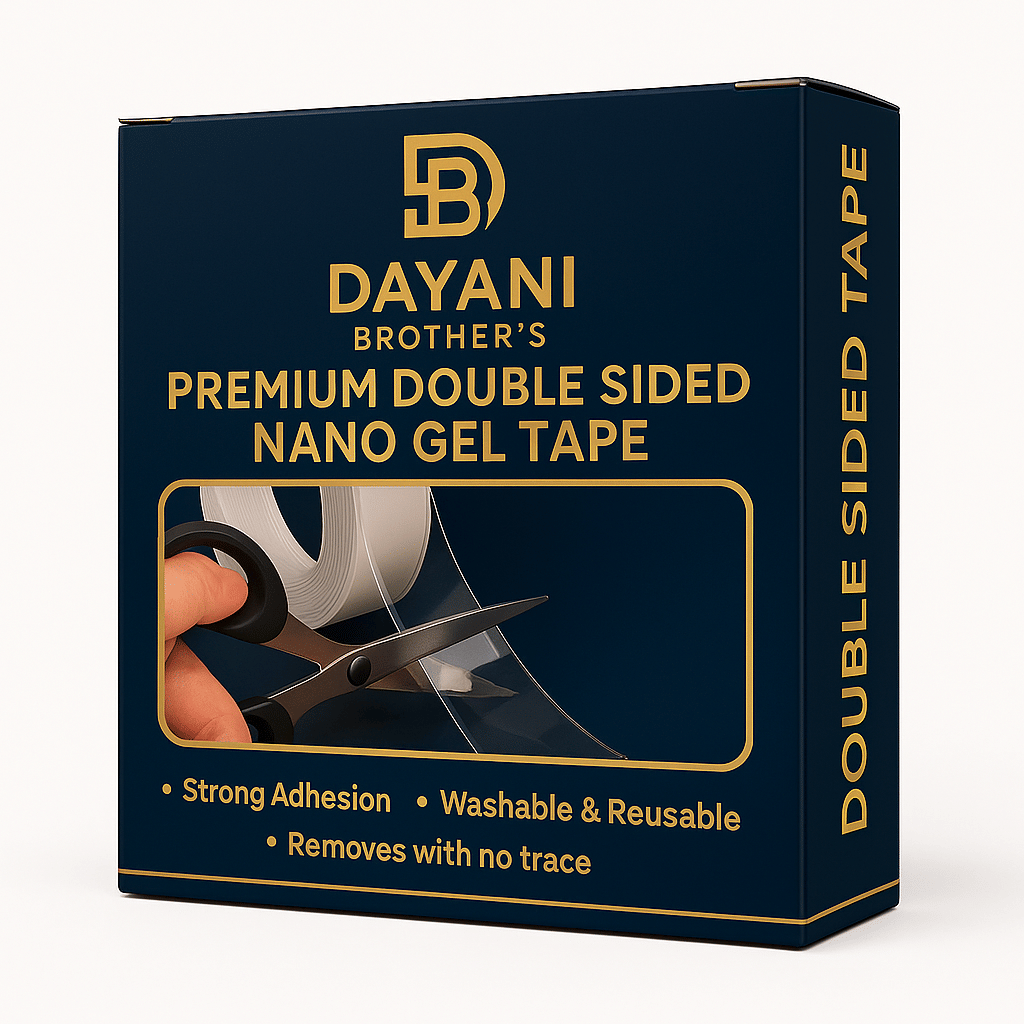     			DAYANI BROTHER'S Transparent Double Sided Flax Tape + Nano Tape ( Pack of 1 )