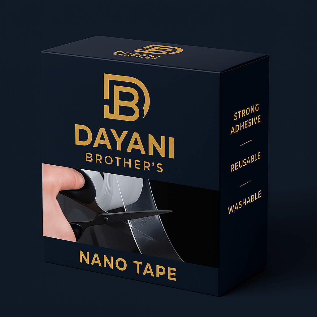     			DAYANI BROTHER'S Transparent Double Sided Flax Tape + Nano Tape ( Pack of 1 )