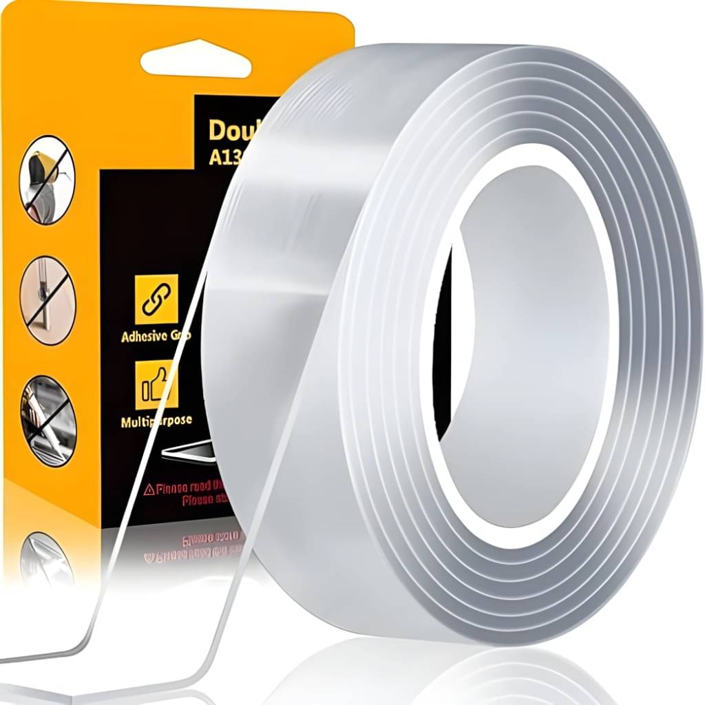 DAYANI BROTHER'S Transparent Double Sided Flax Tape + Nano Tape ( Pack of 1 ) DAYANI BROTHER'S Transparent Double Sided Flax Tape + Nano Tape ( Pack of 1 )