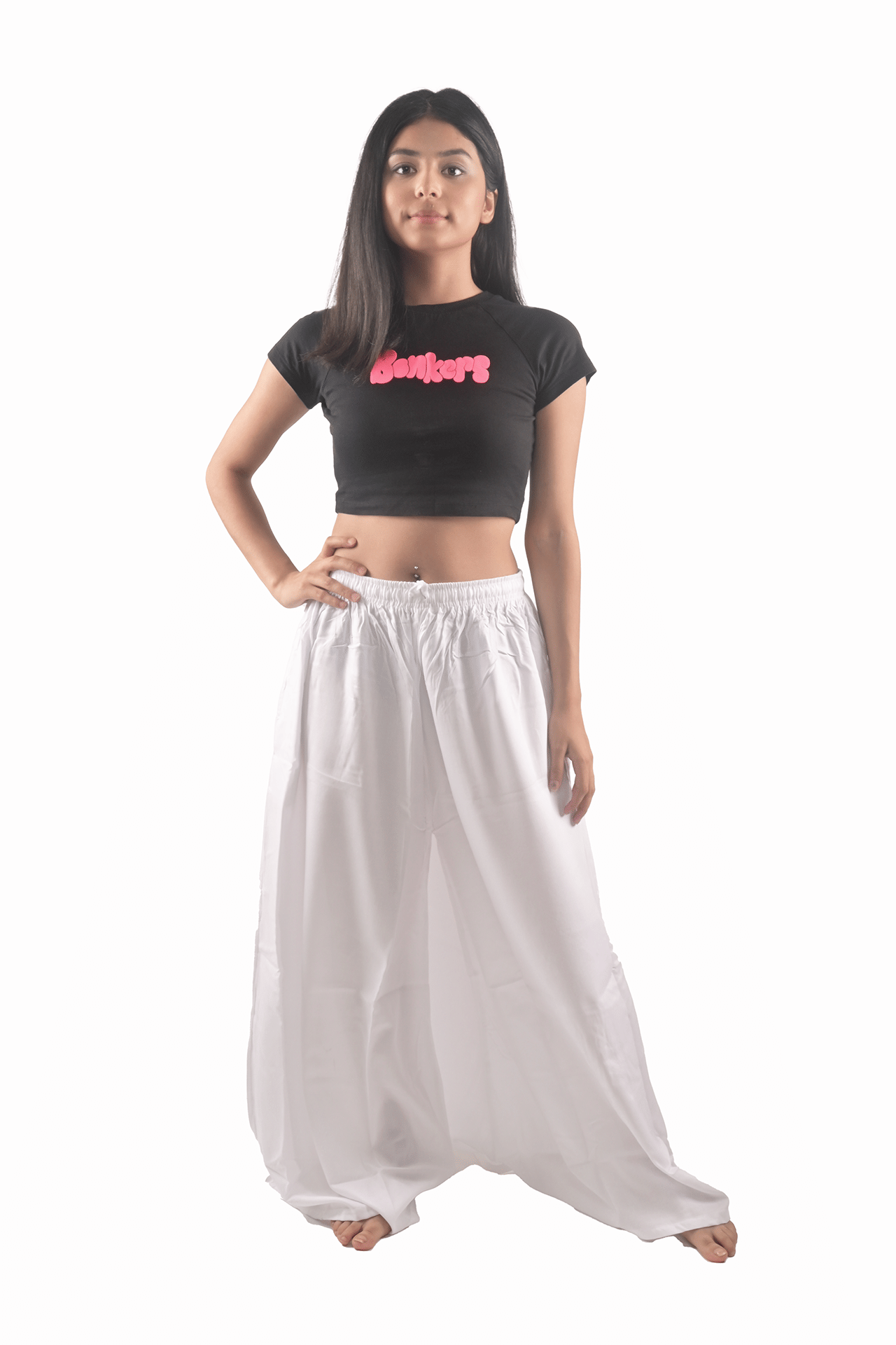     			DESHBANDHU DBK Pack of 1 Cotton Wide leg Women's Palazzos ( White )