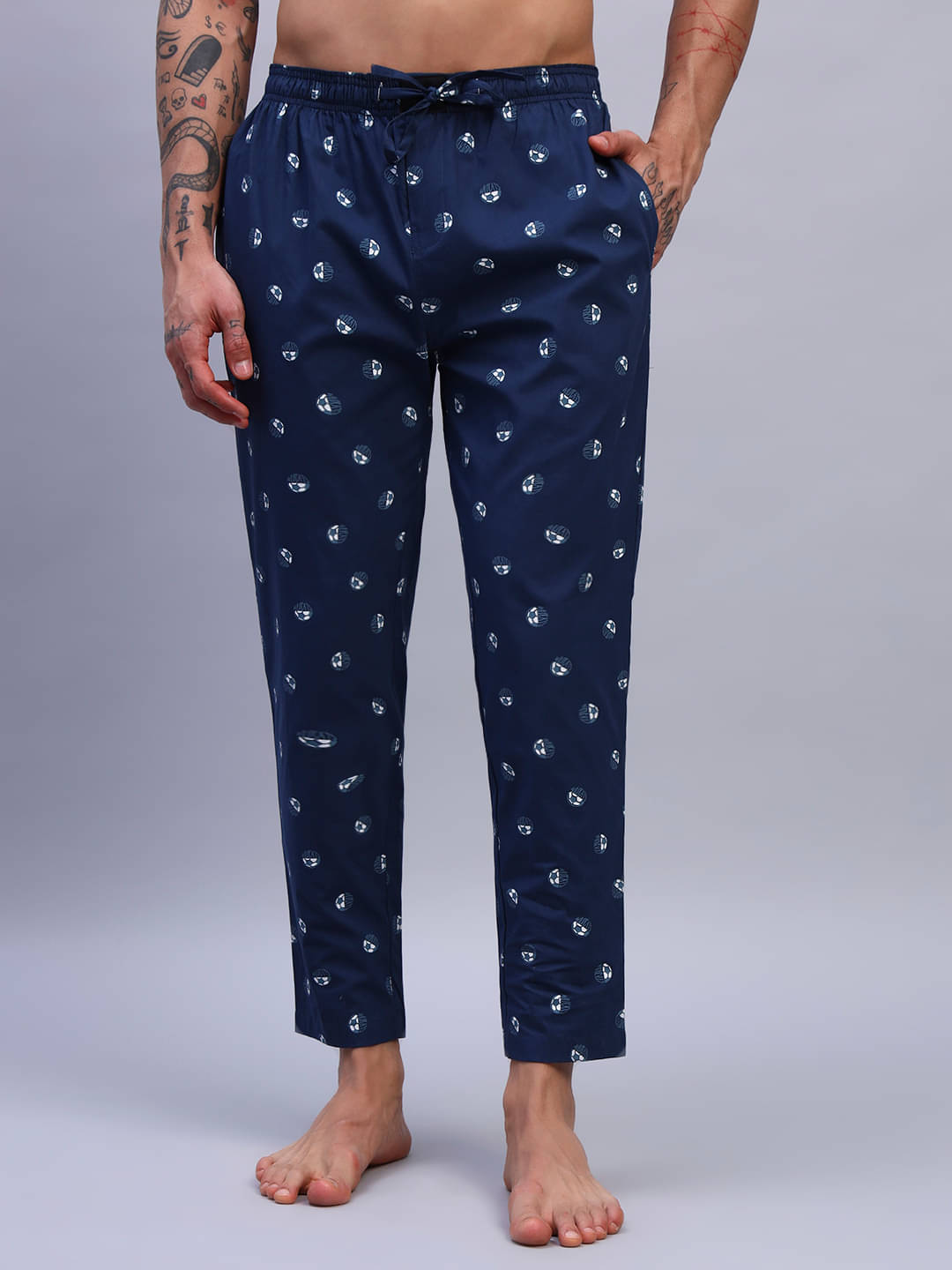     			Flamboyant Blue Cotton Men's Trackpants ( Pack of 2 )