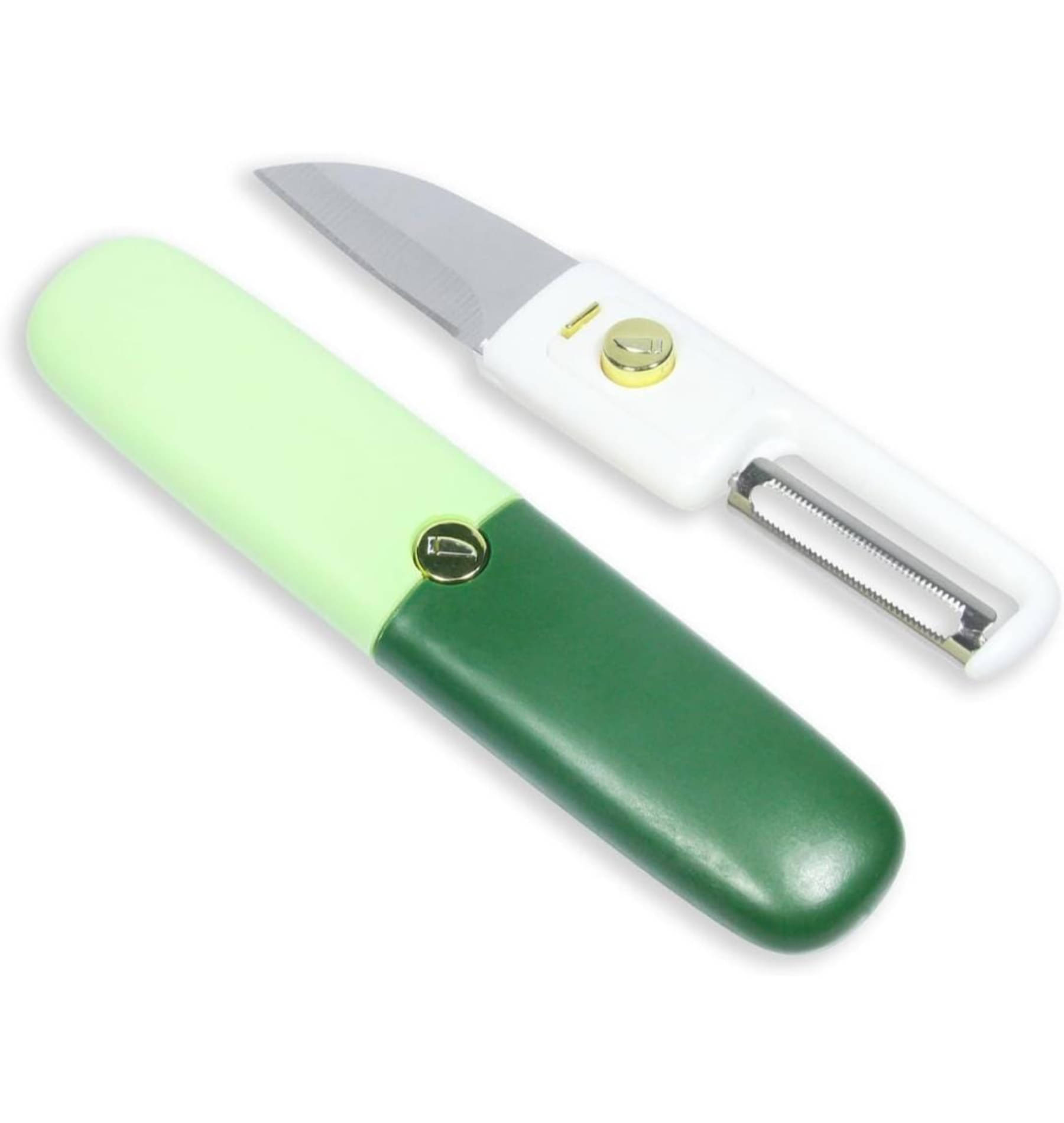     			GMPex Kitchen Knife with Vegetable Peeler 2 in 1 Multi Use