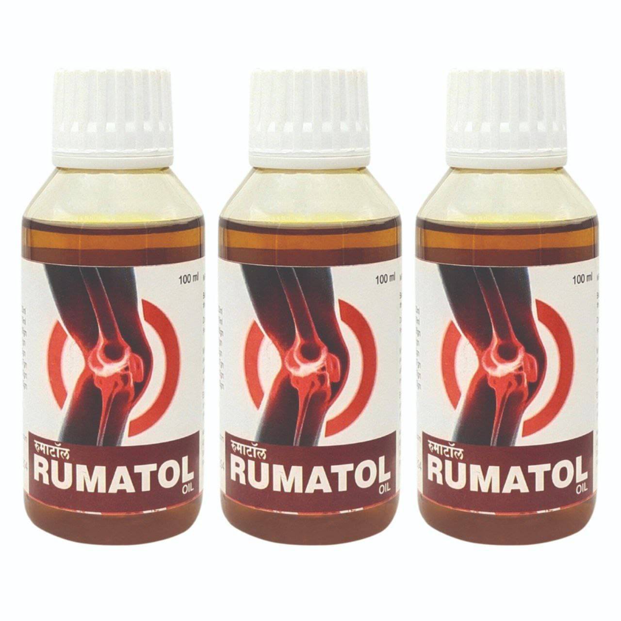     			Ujwala Ayurvedashram Rumatol Oil , Relief From Joint,Knee,Back&Muscle Pain,Bone& Wellness 100Ml (Pack of 3)