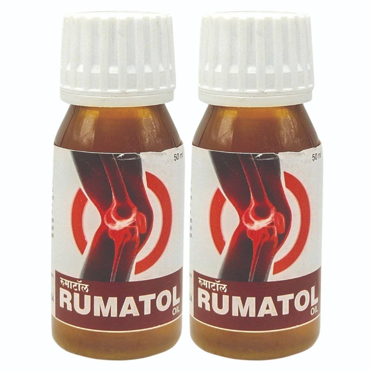 Ujwala Ayurvedashram Rumatol Oil, Relief From Joint,Knee,Back & Muscle Pain,Bone & Wellness Liquid 50Ml (Pack of 2) Ujwala Ayurvedashram Rumatol Oil, Relief From Joint,Knee,Back & Muscle Pain,Bone & Wellness Liquid 50Ml (Pack of 2)