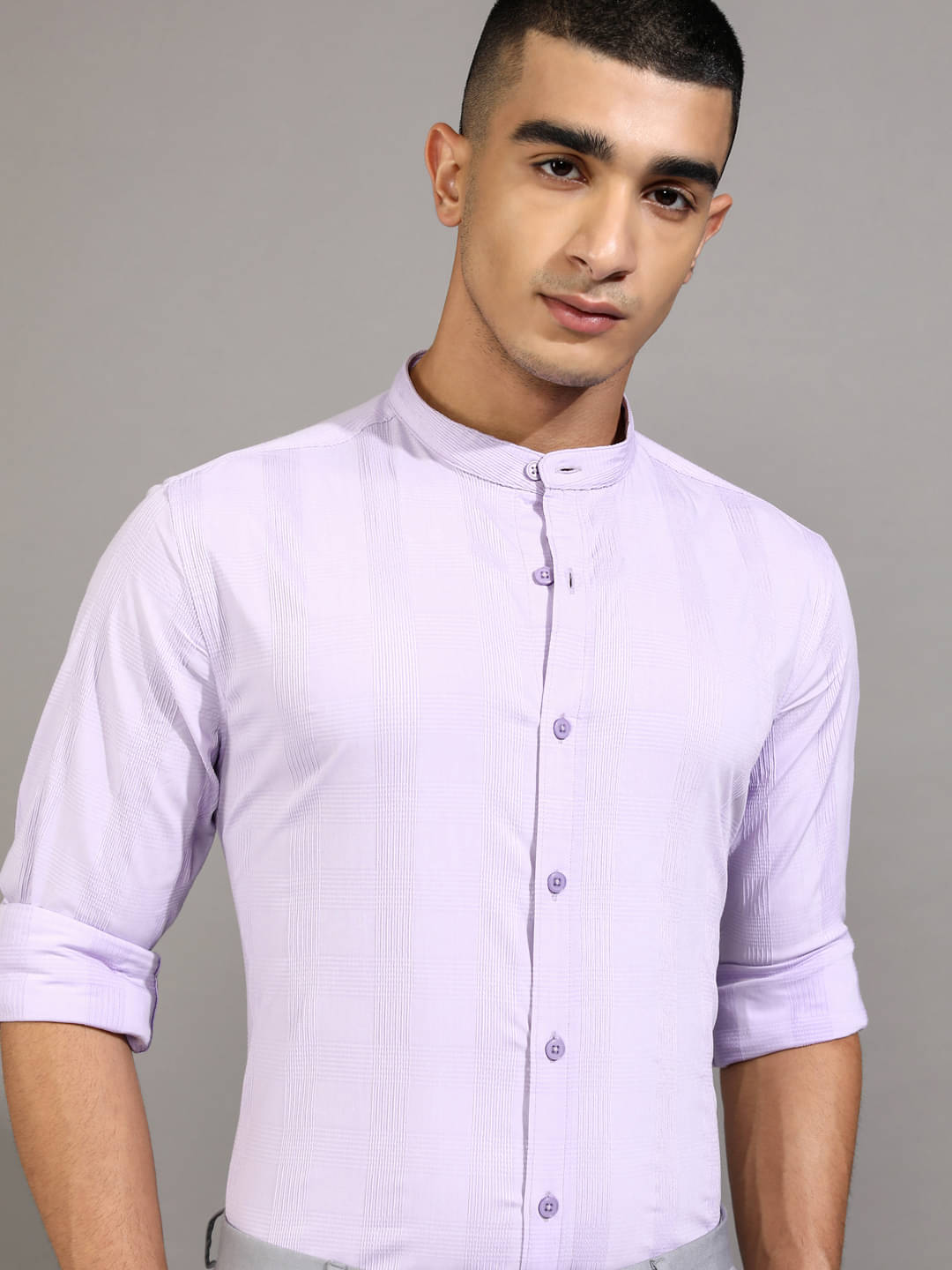 Highlander 100% Cotton Regular Fit Striped Full Sleeves Men's Casual Shirt - Lavender ( Pack of 1 ) Highlander 100% Cotton Regular Fit Striped Full Sleeves Men's Casual Shirt - Lavender ( Pack of 1 )