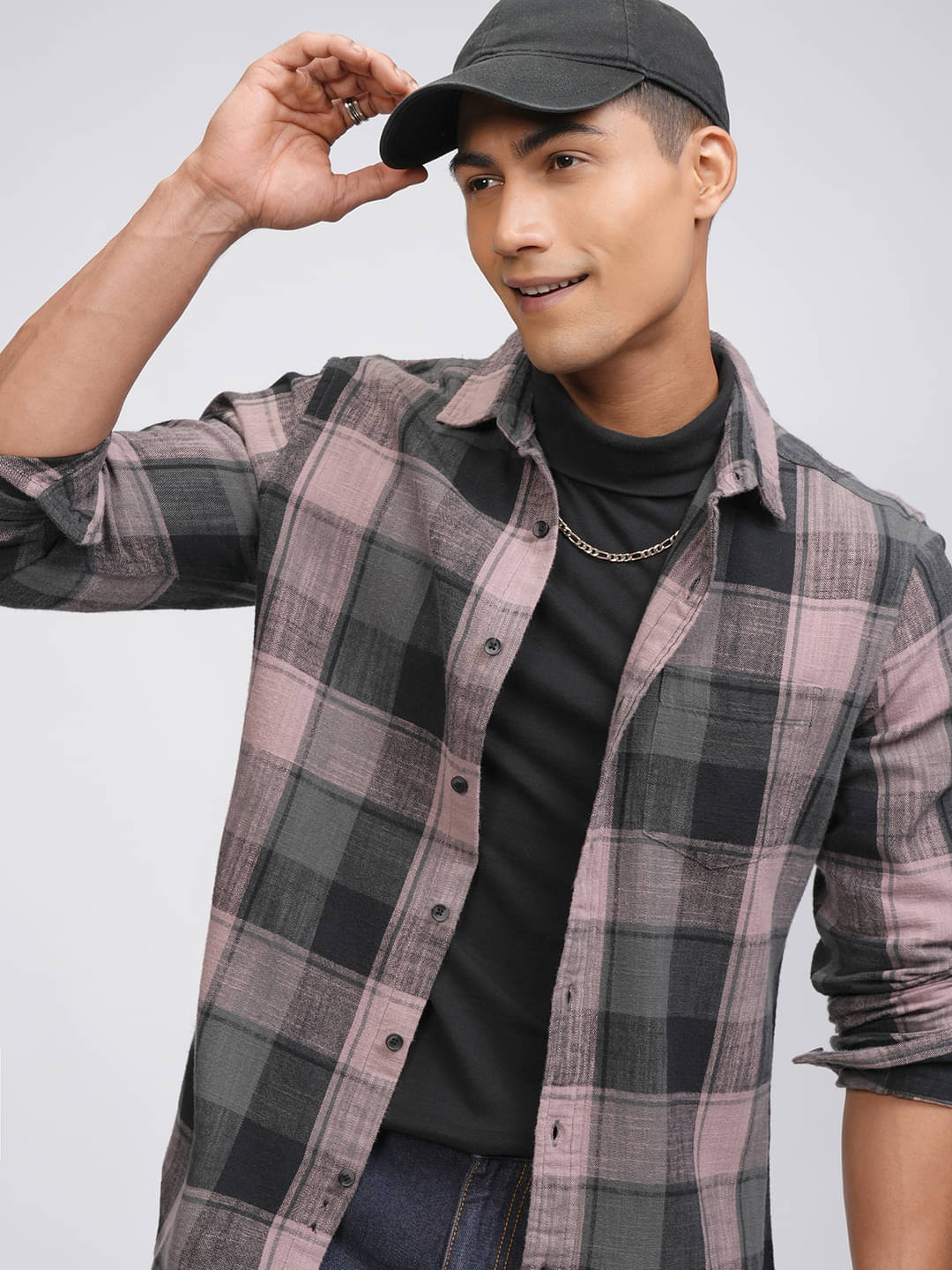     			Highlander 100% Cotton Regular Fit Checks Full Sleeves Men's Casual Shirt - Multicolor ( Pack of 1 )