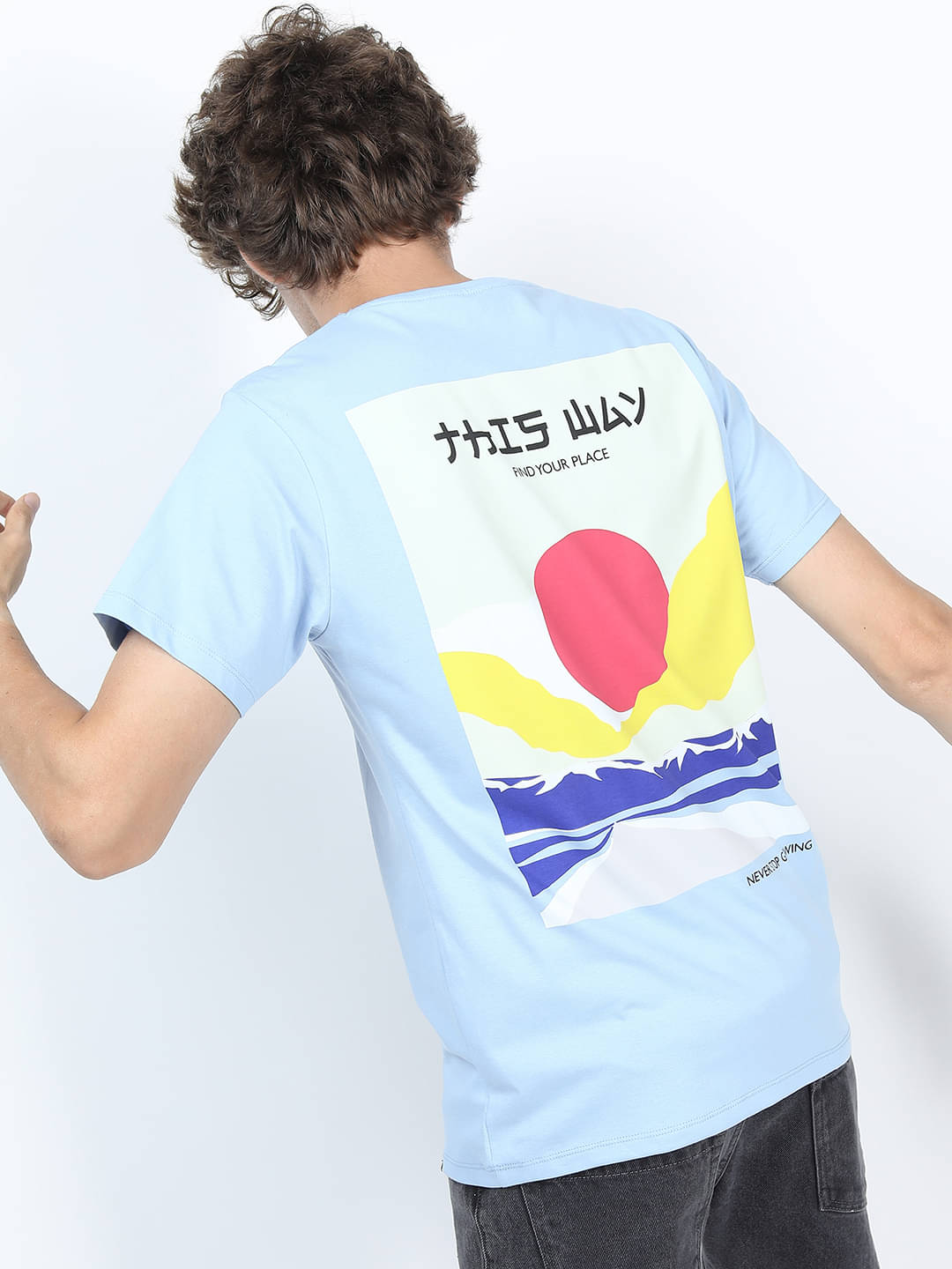 Highlander Men 100% Cotton Slim Fit Printed T-Shirt ( Blue )     			Highlander Men 100% Cotton Slim Fit Printed T-Shirt ( Blue )