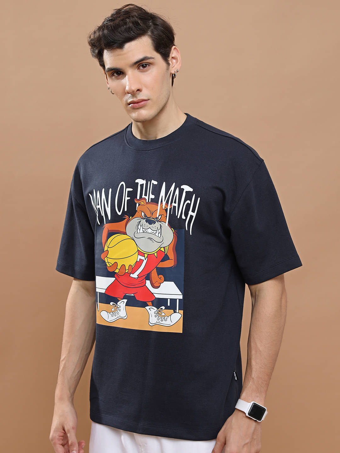     			Highlander Men Polyester Oversized Fit Printed T-Shirt ( Blue )