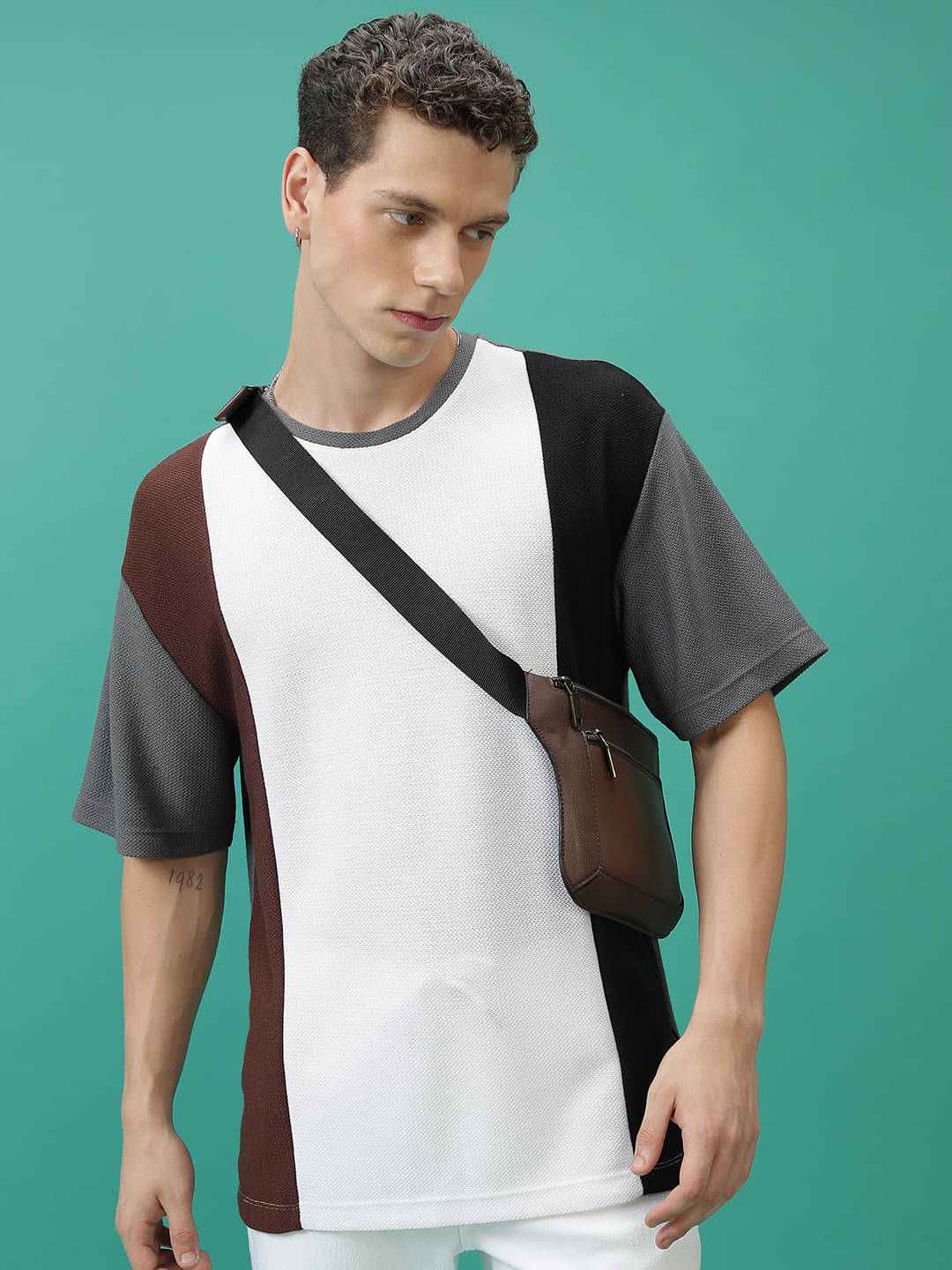 Highlander Men Polyester Oversized Fit Colorblock T-Shirt ( Multicolor ) Highlander Men Polyester Oversized Fit Colorblock T-Shirt ( Multicolor )