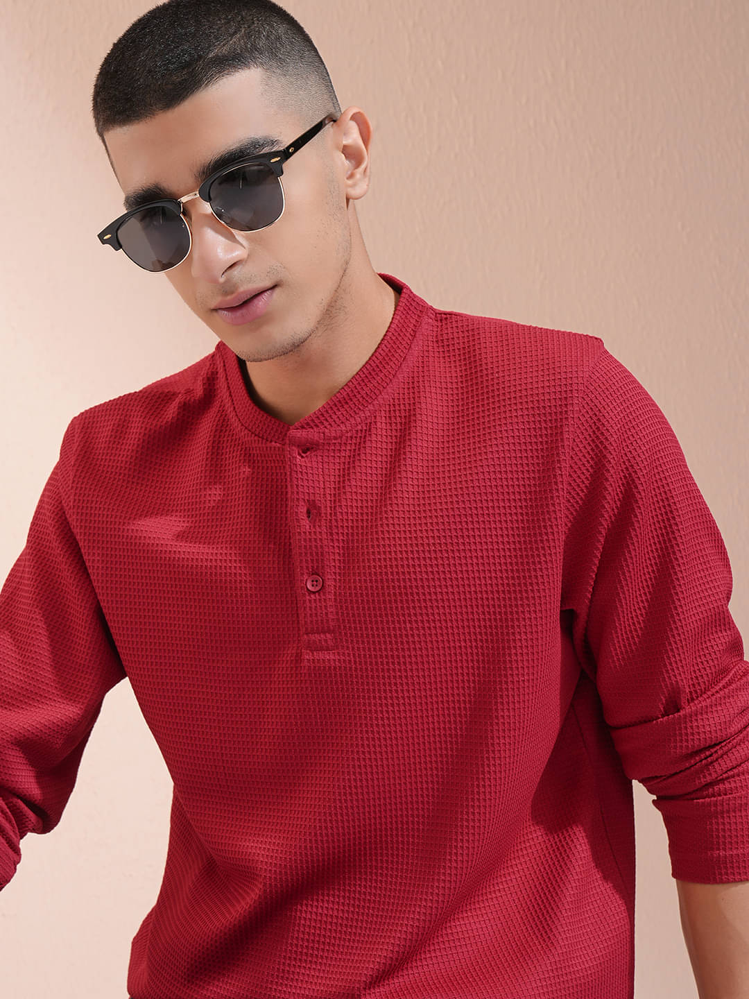 Highlander Men Polyester Relaxed Fit Solid T-Shirt ( Maroon ) Highlander Men Polyester Relaxed Fit Solid T-Shirt ( Maroon )