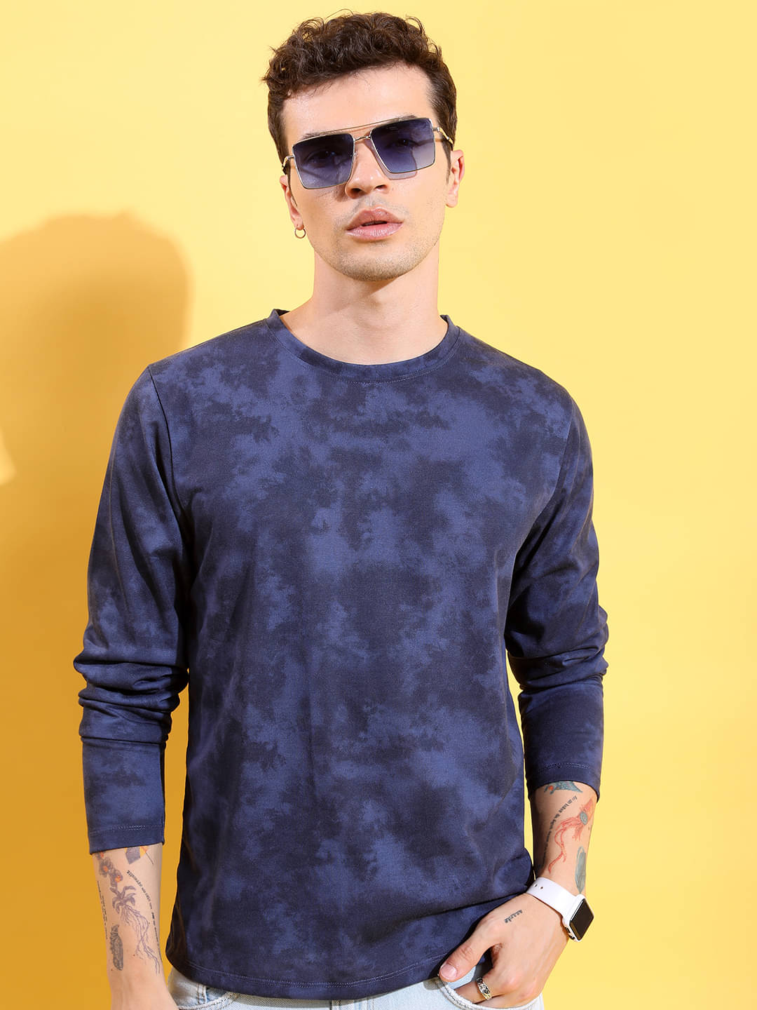Highlander Men Polyester Relaxed Fit Printed T-Shirt ( Blue ) Highlander Men Polyester Relaxed Fit Printed T-Shirt ( Blue )