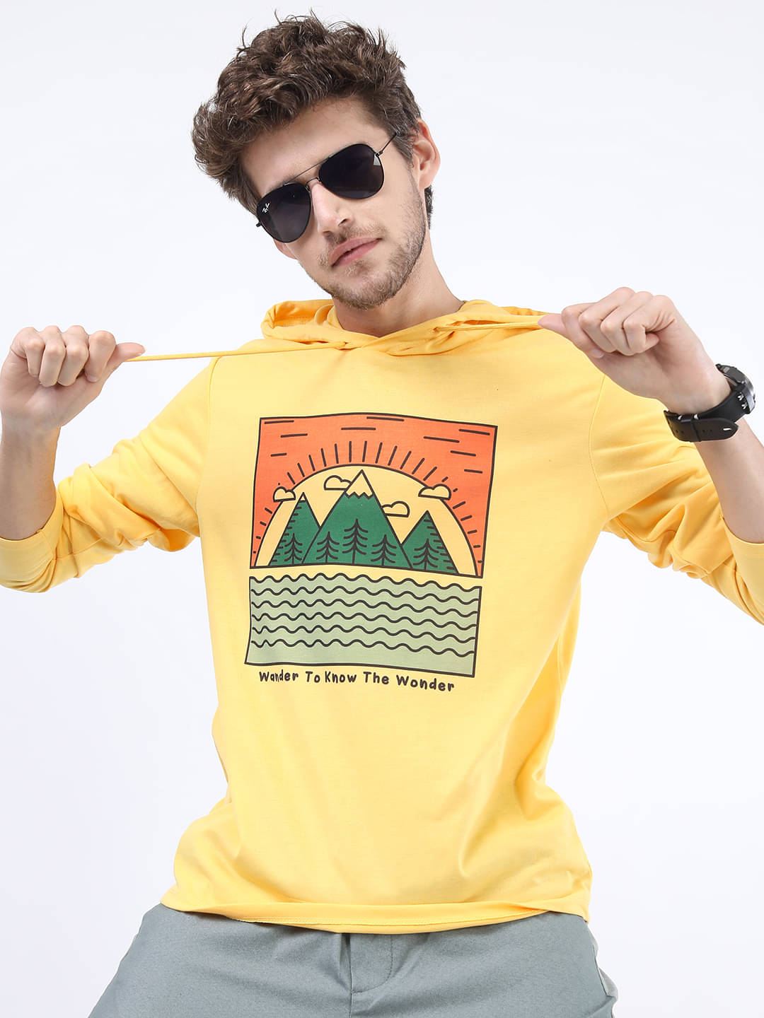     			Highlander Men Polyester Slim Fit Printed T-Shirt ( Yellow )